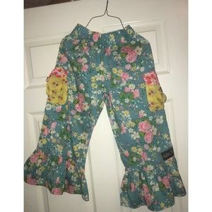 Matilda Jane ruffle pant (size 8) and white cotton top (size 10)